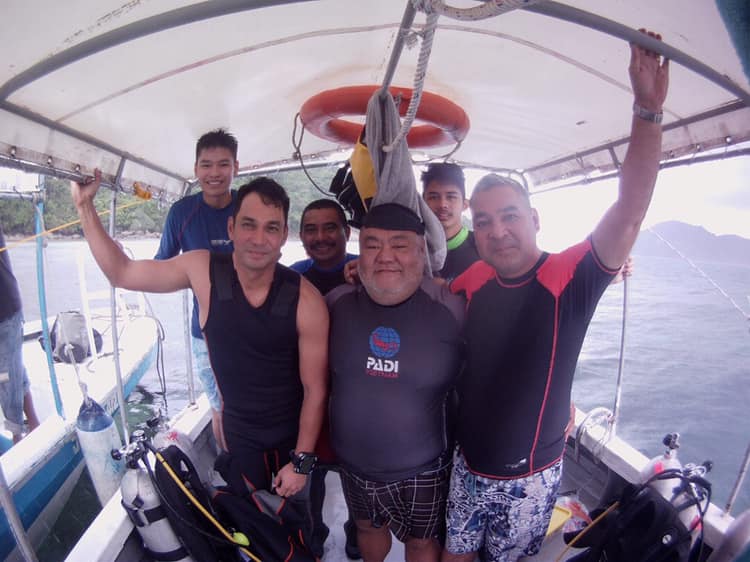 Yang Hormat Dato' Hans Isaac and family diving with Dive Borneo Bah.